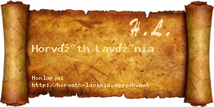 Horváth Lavínia névjegykártya
